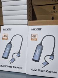 PCPRO USB2.0 4K HDMI to USB A/USB C Video CAPTURE KART 4K Input and 2K@30HZ/1080P ANDROİD TELEFONLAR 14 VE ALTI SÜRÜM 1